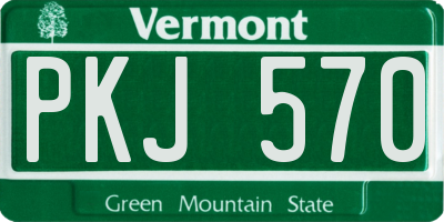 VT license plate PKJ570