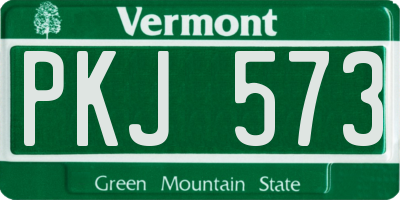 VT license plate PKJ573