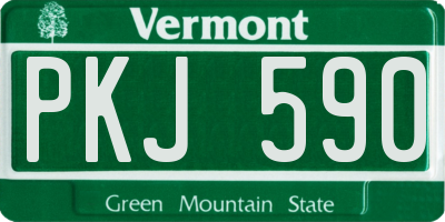 VT license plate PKJ590
