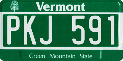 VT license plate PKJ591
