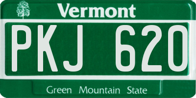 VT license plate PKJ620