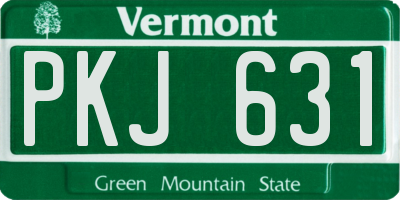 VT license plate PKJ631