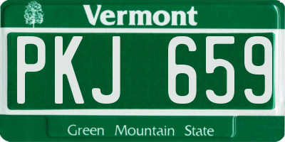 VT license plate PKJ659