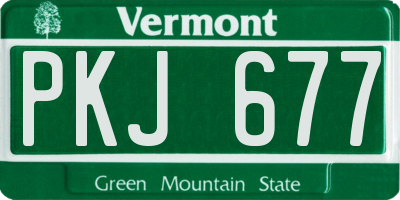 VT license plate PKJ677