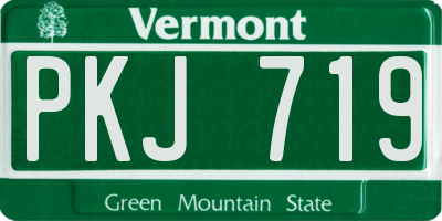 VT license plate PKJ719