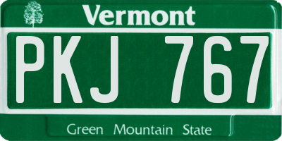 VT license plate PKJ767