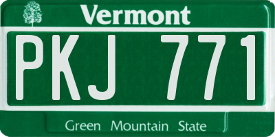 VT license plate PKJ771