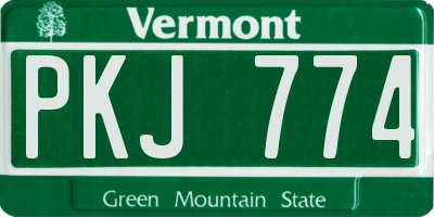 VT license plate PKJ774