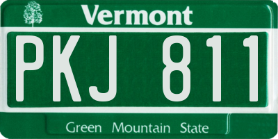 VT license plate PKJ811