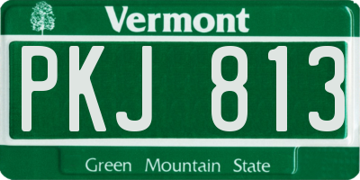 VT license plate PKJ813