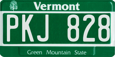 VT license plate PKJ828