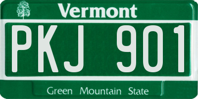 VT license plate PKJ901