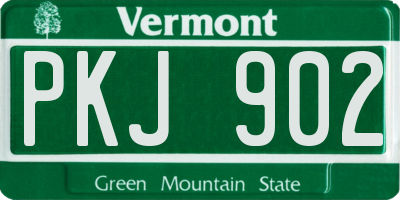 VT license plate PKJ902