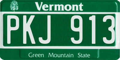 VT license plate PKJ913