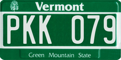 VT license plate PKK079