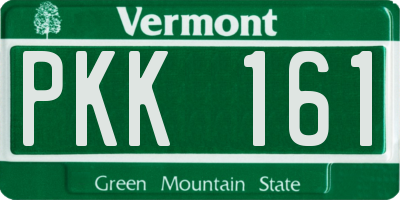 VT license plate PKK161