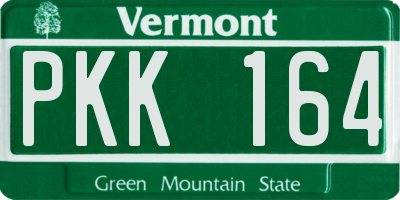 VT license plate PKK164