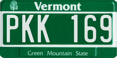 VT license plate PKK169