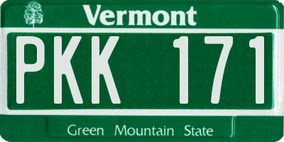 VT license plate PKK171