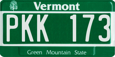VT license plate PKK173