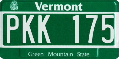 VT license plate PKK175