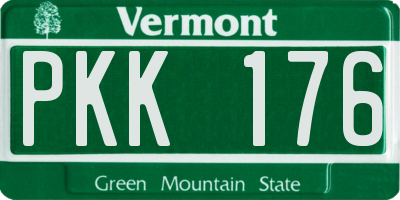 VT license plate PKK176