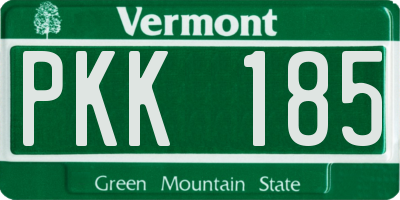 VT license plate PKK185
