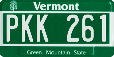 VT license plate PKK261