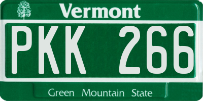 VT license plate PKK266