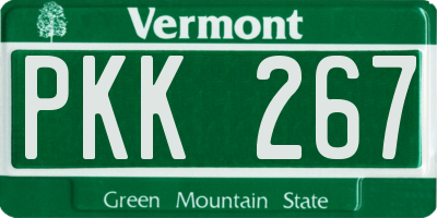 VT license plate PKK267