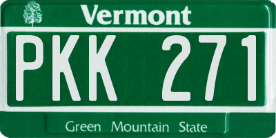 VT license plate PKK271