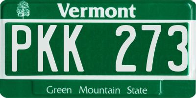 VT license plate PKK273