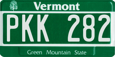 VT license plate PKK282