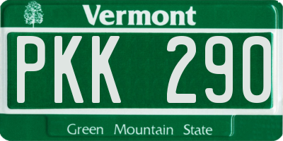 VT license plate PKK290