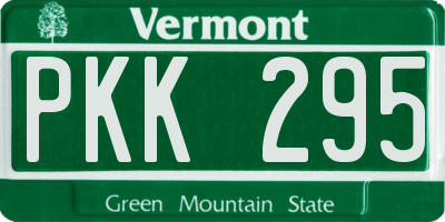 VT license plate PKK295