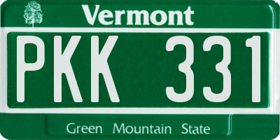 VT license plate PKK331