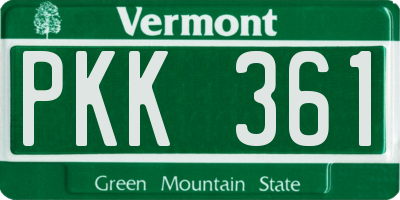 VT license plate PKK361