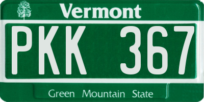 VT license plate PKK367