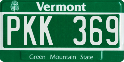 VT license plate PKK369