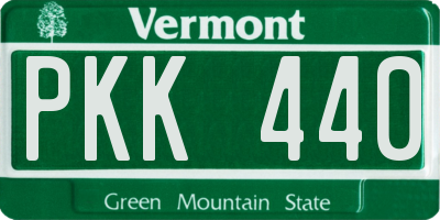 VT license plate PKK440