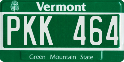 VT license plate PKK464