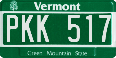 VT license plate PKK517