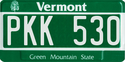 VT license plate PKK530