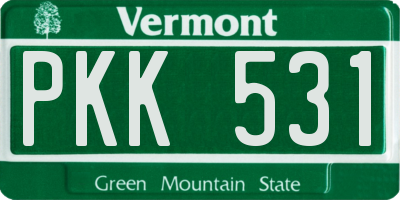 VT license plate PKK531