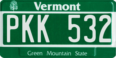 VT license plate PKK532