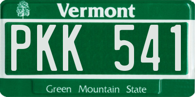 VT license plate PKK541