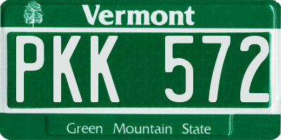VT license plate PKK572
