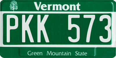 VT license plate PKK573