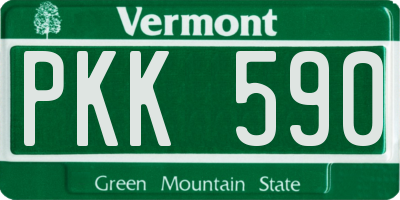 VT license plate PKK590