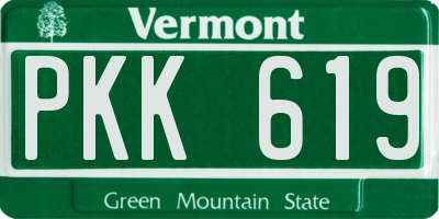 VT license plate PKK619